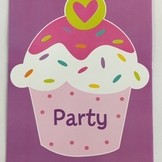 Muffin pozvánky na party 6ks